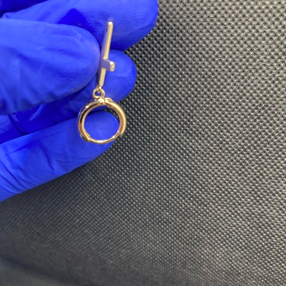 14K Gold Cross Earrings - Picture 7 of 12